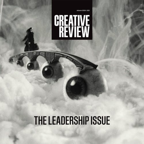 Creative Review Leadership Issue 2024 featuring a surreal black and white image of a bridge made out of eyes taken from the film Poor Things