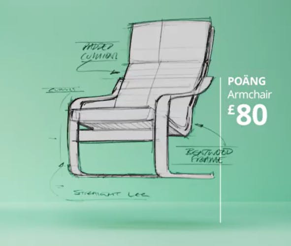 Ikea ad about designing the price first