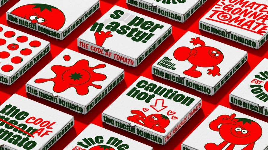 The Mean Tomato branding