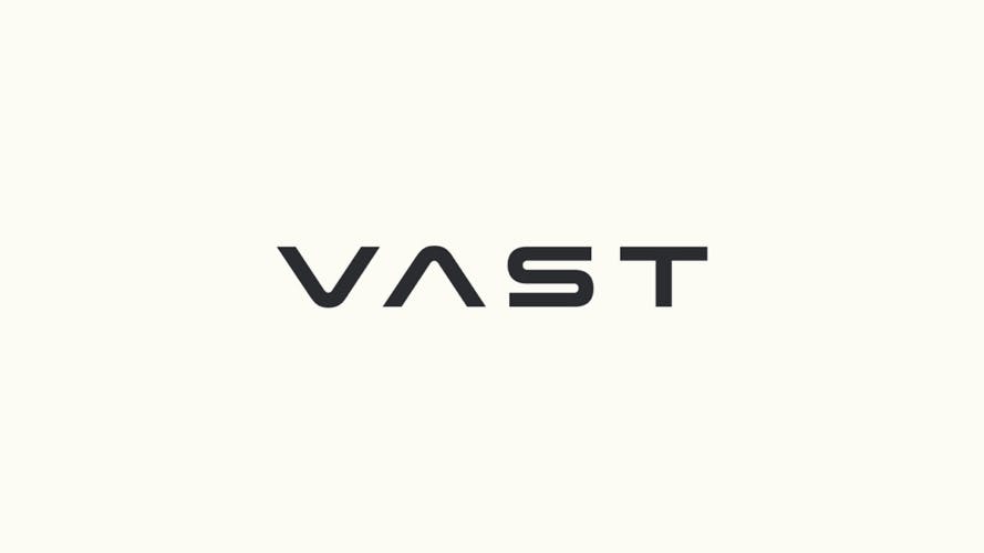Vast wordmark comprising curving letterforms with no crossbar on the 'A'